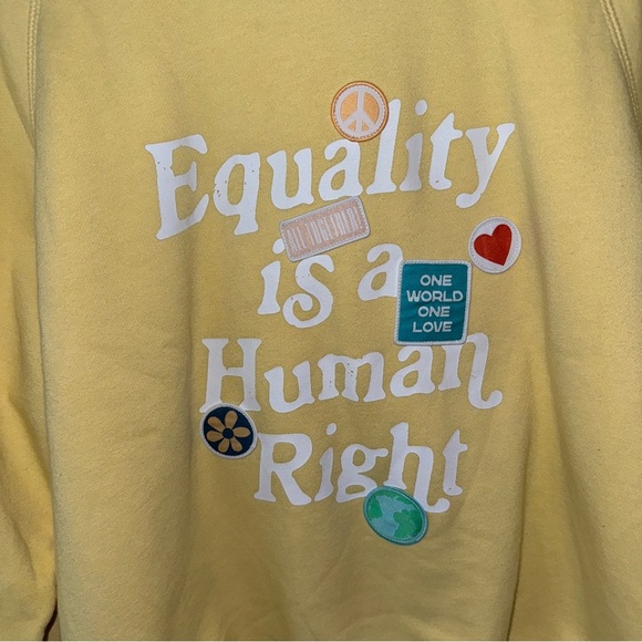 Equality is a human right graphic sweatshirt pullover crewneck madhappy butter - Picture 2 of 6